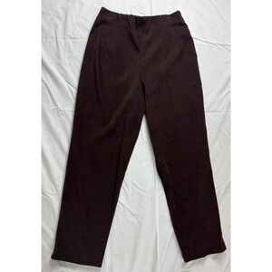 Briggs Petite Women's 8P chocolate Brown Polyester Spandex Pull On Pants